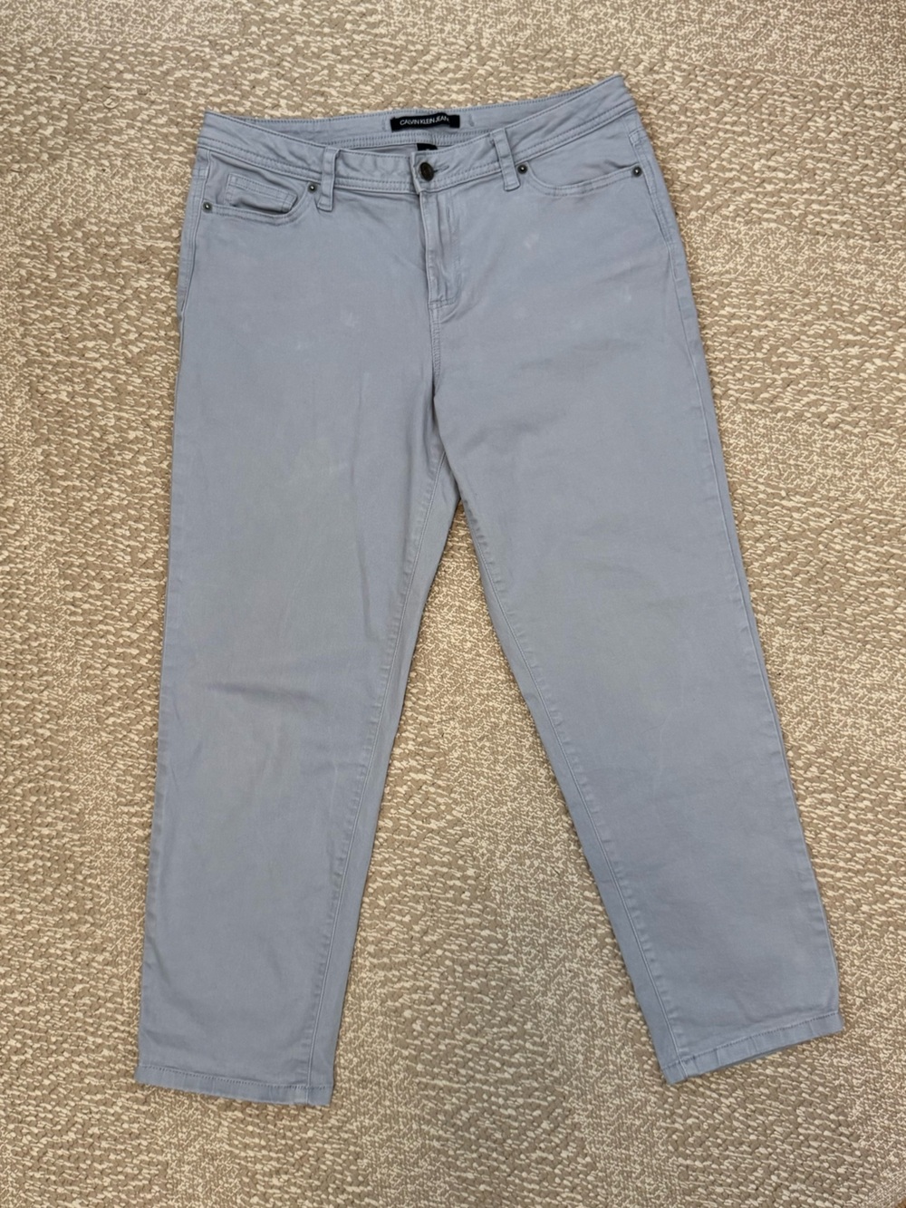 Calvin Klein Jeans Women's Light Blue Ankle Cropped Jeans Size 10